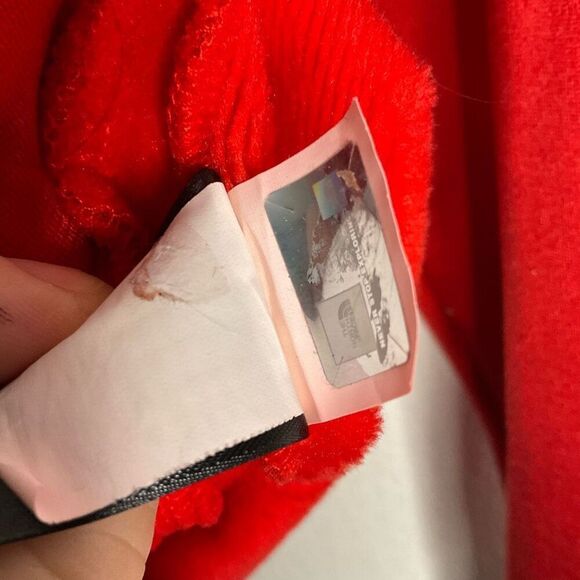 Vintage The North Face Womens Large Fleece Full Zip Jacket High Neck‎ Red Y2K - Picture 5 of 10